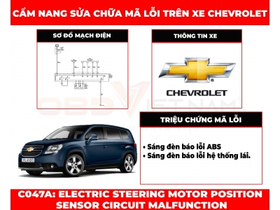 Cẩm Nang Sửa Chữa Mã Lỗi C047a: Electric Steering Motor Position Sensor Circuit Malfunction