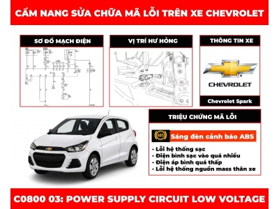 Cẩm Nang Sửa Chữa Mã Lỗi C0800 03: Power Supply Circuit Low Voltage