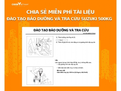 Chia sẻ miễn phí tài liệu đào tạo bảo dưỡng và tra cứu Suzuki 500kg
