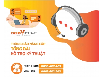 OBD Việt Nam Thông Báo Nầng Cấp Tổng Đài Hổ Trợ Kỹ Thuật