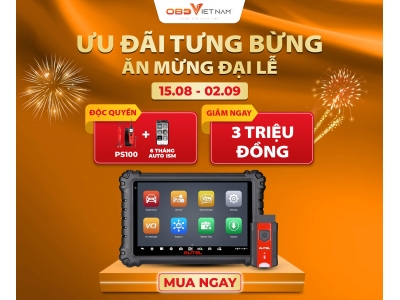 Ưu Đãi Tưng Bừng Mừng Quốc Khánh 2/9: Sắm Autel Ms906 Pro, Tiết Kiệm 3 Triệu & Nhận Quà Khủng!