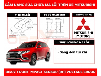 Cẩm Nang Sửa Chữa Mã Lỗi B1407: Front Impact Sensor (Rh) Voltage Error