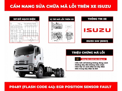 Cẩm Nang Sửa Chữa Mã Lỗi P0487 (Flash Code 44): EGR Position Sensor Fault