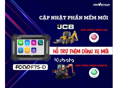 Cập Nhật Phần Mềm JCB Và Kubota Trên Fcar F7S-D