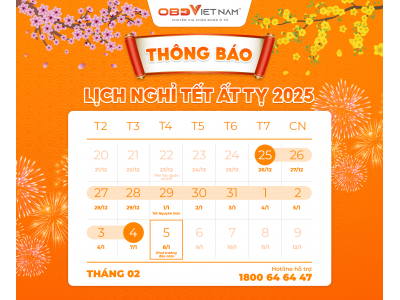 Obd Việt Nam Thông Báo Nghỉ Tết Nguyên Đán Ất Tỵ 2025 