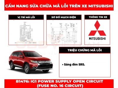 Cẩm Nang Sửa Chữa Mã Lỗi B1476: Ig1 Power Supply Open Circuit (Fuse No. 16 Circuit)