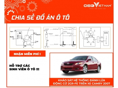 Chia Sẻ Đồ Án Khảo Sát Hệ Thống Đánh Lửa Động Cơ 2GR-FE Trên Xe Camry 2007