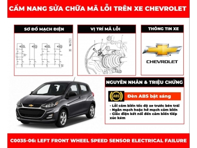 Mã Lỗi C0035-06: Left Front Wheel Speed Sensor Electrical Failure