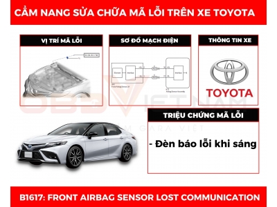 Cẩm Nang Sửa Chữa Mã Lỗi B1617: Front Airbag Sensor Lost Communication