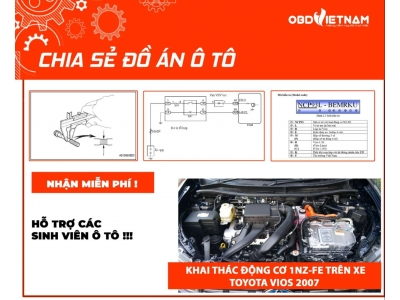 Chia Sẻ Đồ Án Ô Tô: Khai Thác Động Cơ 1NZ-Fe   Trên Xe Toyota Vios 2007   