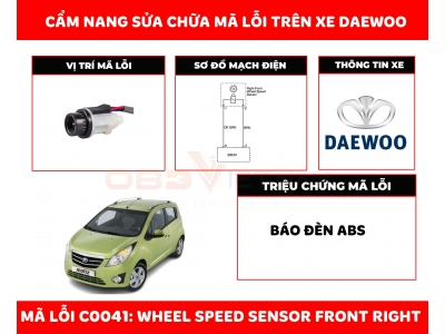Cẩm Nang Sửa Chữa Mã Lỗi C0041: Wheel Speed Sensor Front Right 2 