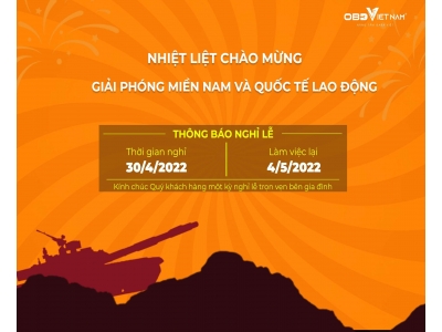 OBD Việt Nam Thông Báo Nghỉ Lễ 30/4 – 1/5/2022