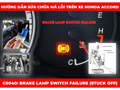 Phân Tích Mã Lỗi C0040 Brake lamp switch failure (stuck off) 