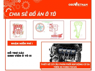 Chia Sẻ Đồ Án Ô Tô: Thiết Kế Cơ Cấu Phân Phối Khí Động Cơ Z6 Trên Xe Ford Focus 