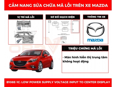 Cẩm Nang Sửa Chữa Mã Lỗi B108e-1c: Low Power Supply Voltage Input To Center Display