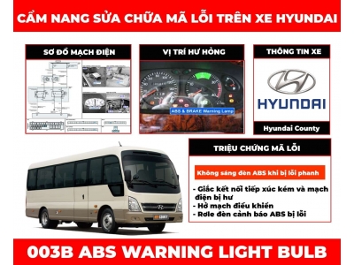 Cẩm Nang Sửa Chữa Mã Lỗi 003B ABS Warning Light Bulb