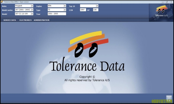 TOLERANCE DATA