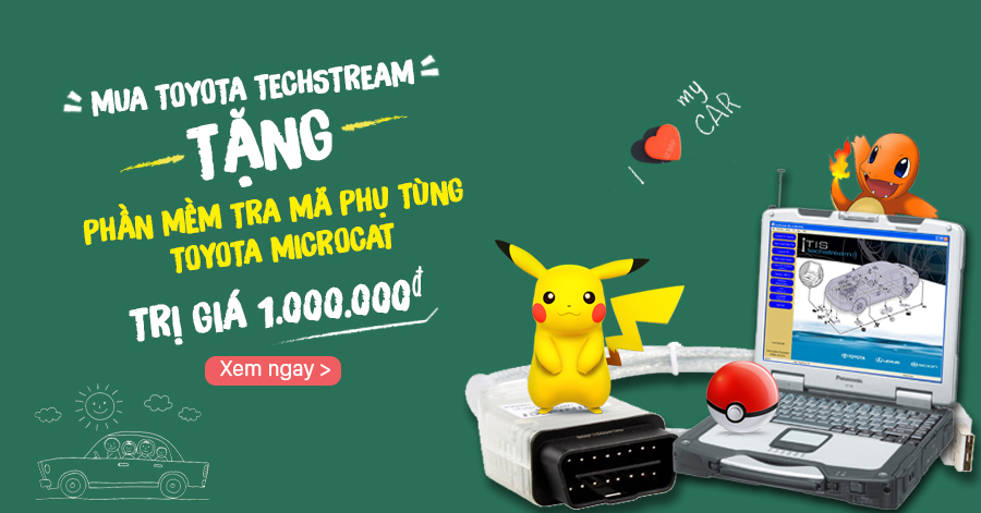 Khuyến mãi | Mua Toyota Techstream tặng phần mềm phụ tùng Microcat