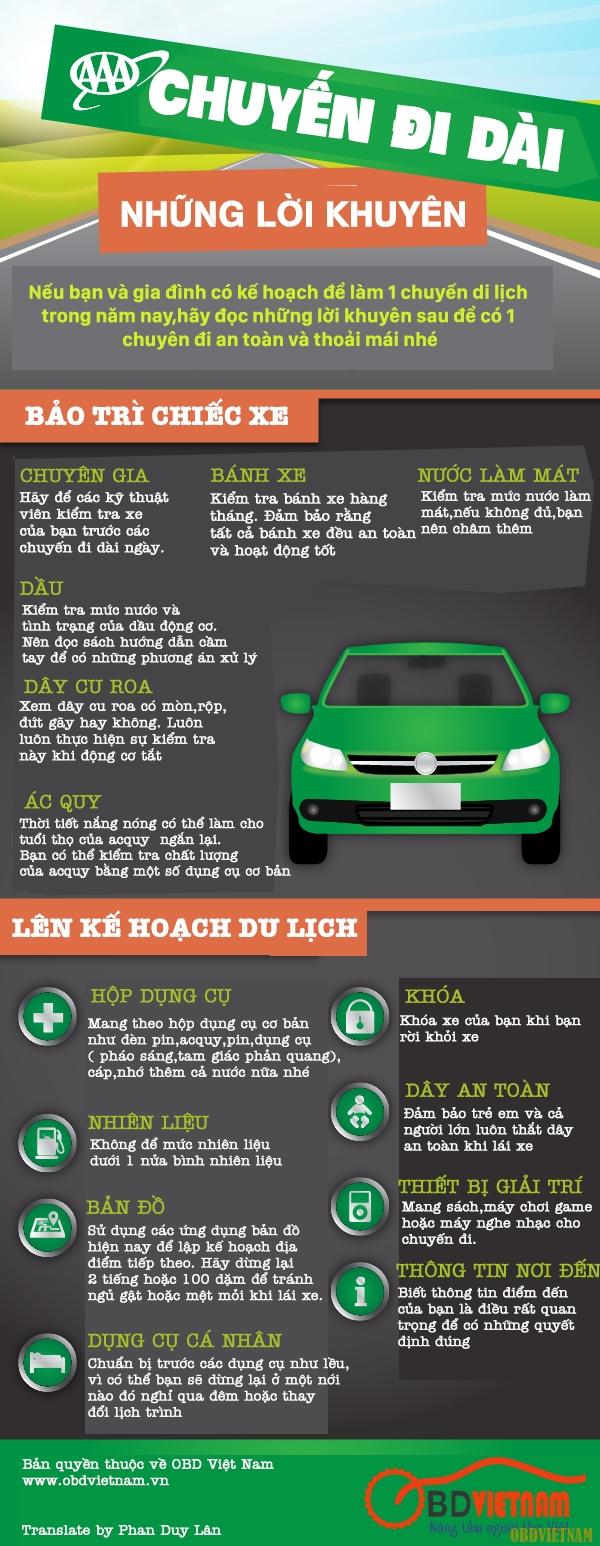 Infographic | Bảo trì xe trước chuyến di dài ngày như thế nào ?