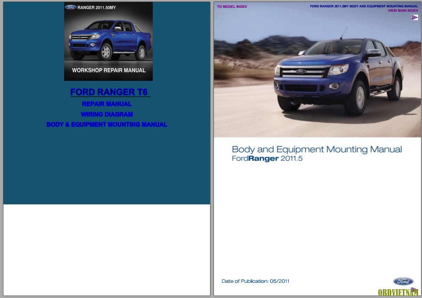Tải tài liệu sửa chữa Ford Ranger tiếng anh miễn phí