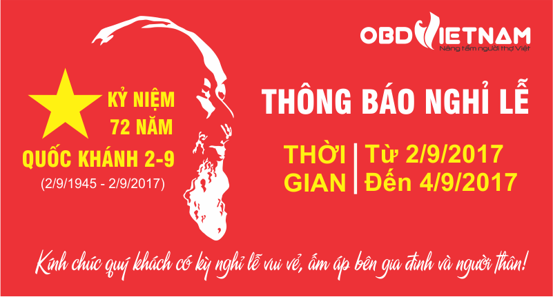 THÔNG BÁO NGHỈ LỄ QUỐC KHÁNH 02-09