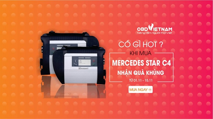 OBD Việt Nam khuyến mãi cực sốc khi mua thiết bị Mercedes star C4