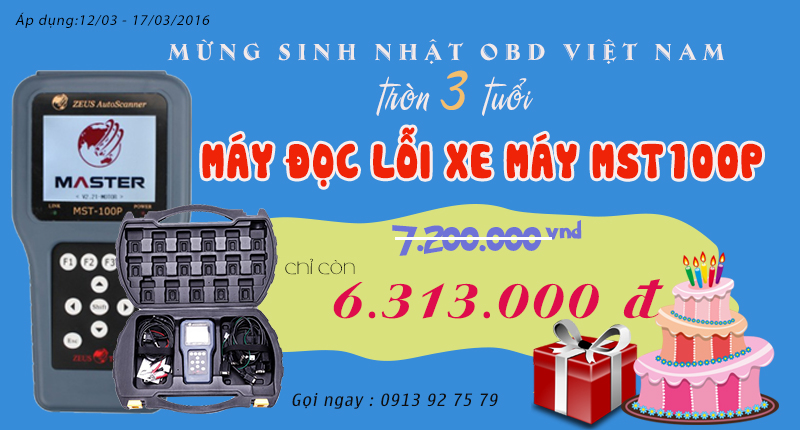 OBD Việt Nam khuyến mãi tưng bừng nhân dịp sinh nhật tròn 3 tuổi