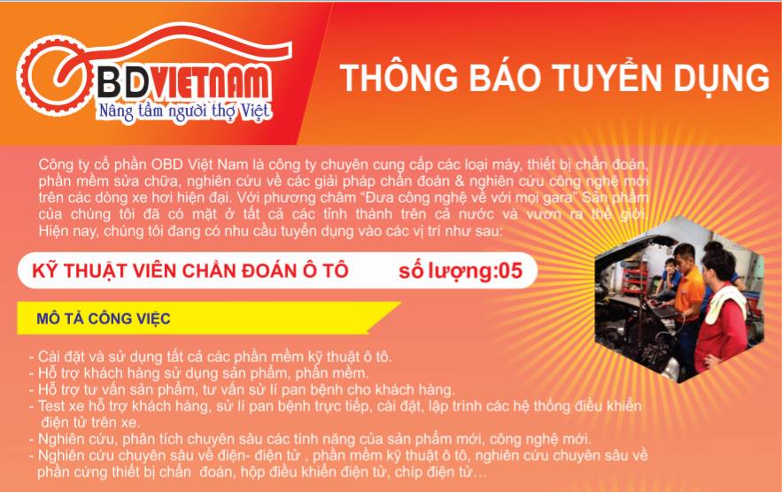 Công Ty Cổ Phần OBD Việt Nam tuyển dụng