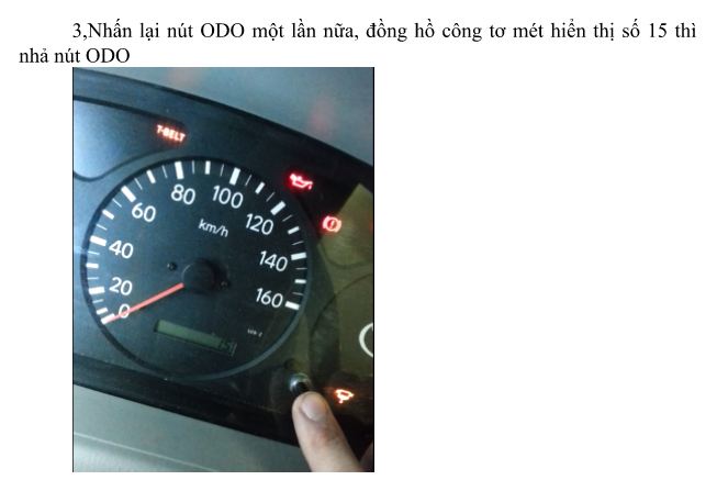 Reset đèn ' T - BELT ' xe Toyota