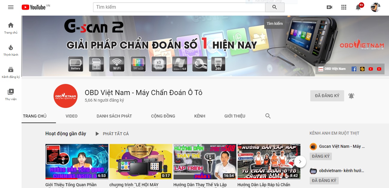 kênh youtube obd viêt nam