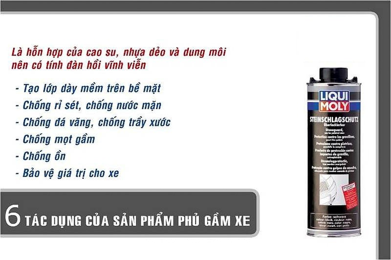Hình 4: Lợi ích của dung dịch vệ sinh gầm xe xám liqui moly 6106 1000ml Hình 4: Lợi ích của dung dịch vệ sinh gầm xe xám liqui moly 6106 1000ml