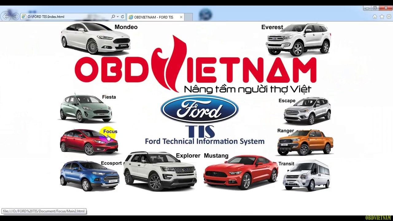 Hình 15: Phần mềm tra cứu chuyên hãng Ford TIS