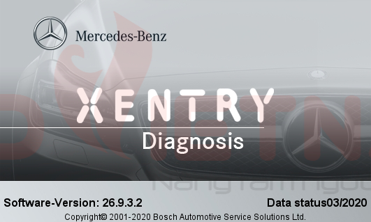 Giao diện phần mềm mercedes-benz xentry diagnosis openshell