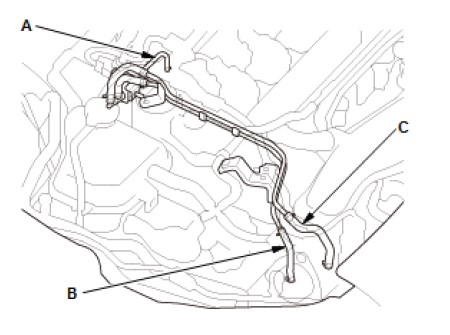 Hình 6: Kiểm tra bằng mắt bên dưới từng bộ phận để biết các ống có bị ngắn kết nối, vết nứt hoặc hư hỏng