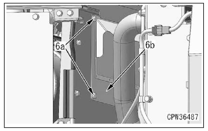 Hình 6: Tháo các bu lông (6a) (5 chi tiết) và tháo nắp (6b)