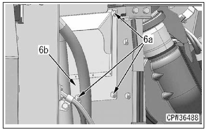 Hình 7: Tháo các bu lông (6a) (5 chi tiết) và tháo nắp (6b)