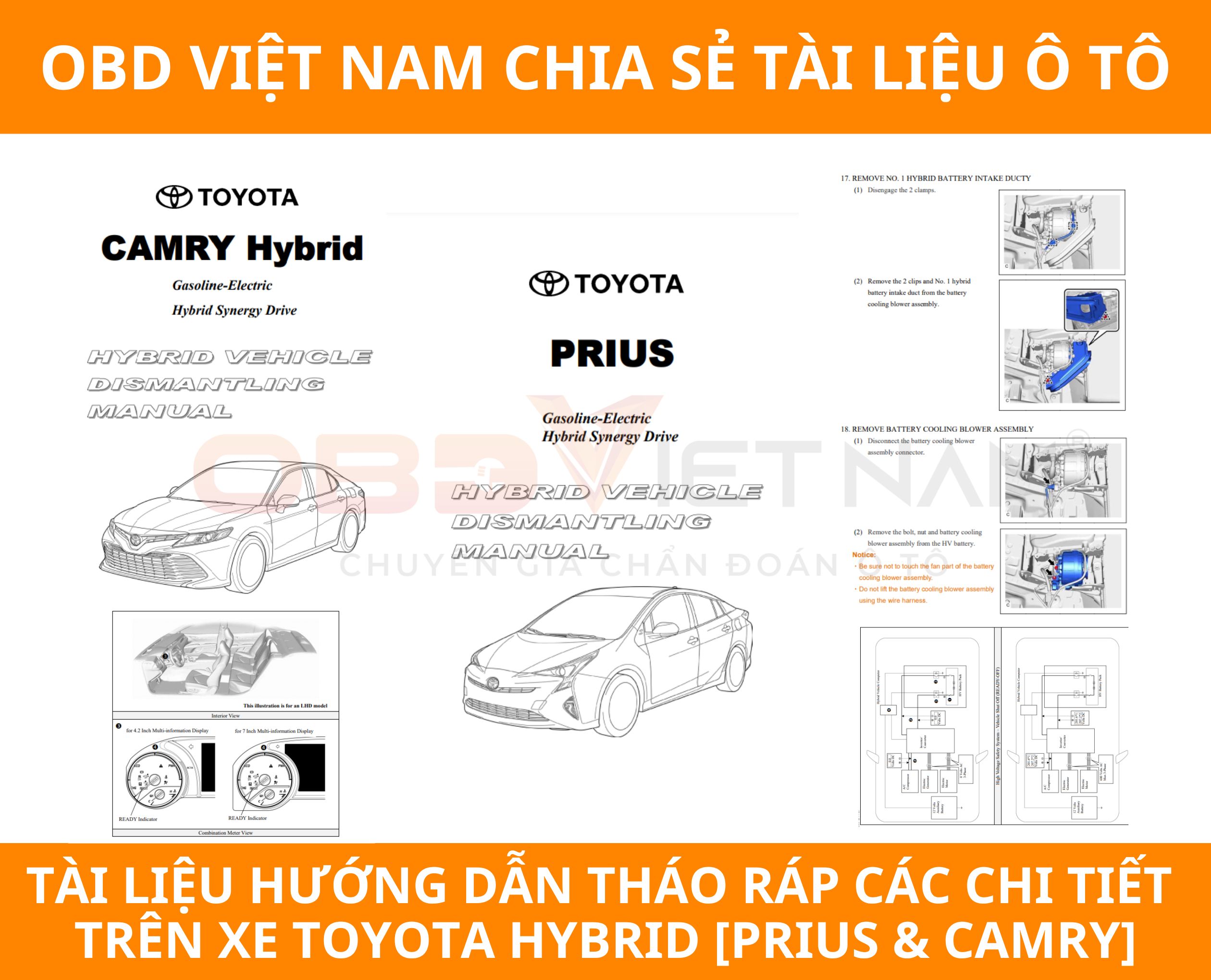 Chia Sẻ Tài Liệu Miễn Phí - Tài Liệu Hướng Dẫn Tháo Ráp Các Chi Tiết Trên Xe Toyota Hybrid [Prius & Camry]