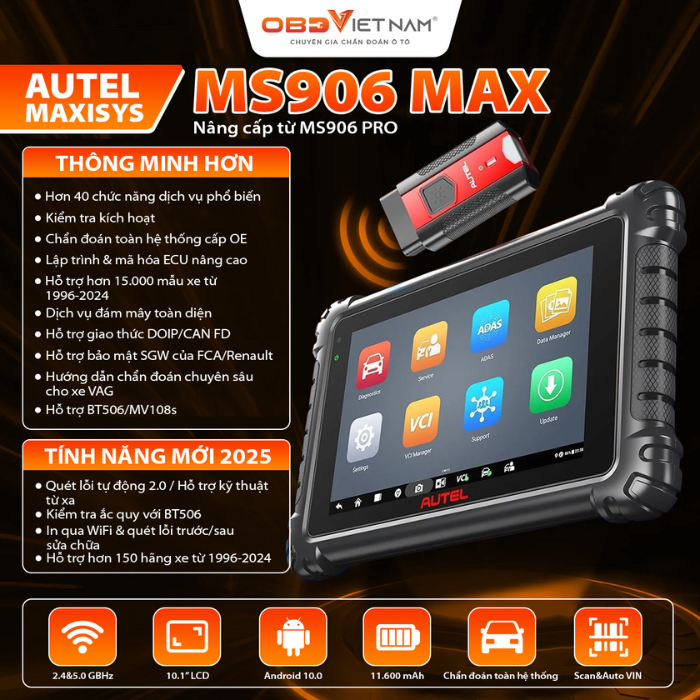 Autel Ms906 Max Giá Bao Nhiêu? Bảng Giá Và Ưu Đãi Mới Nhất Tại Obd Việt Nam