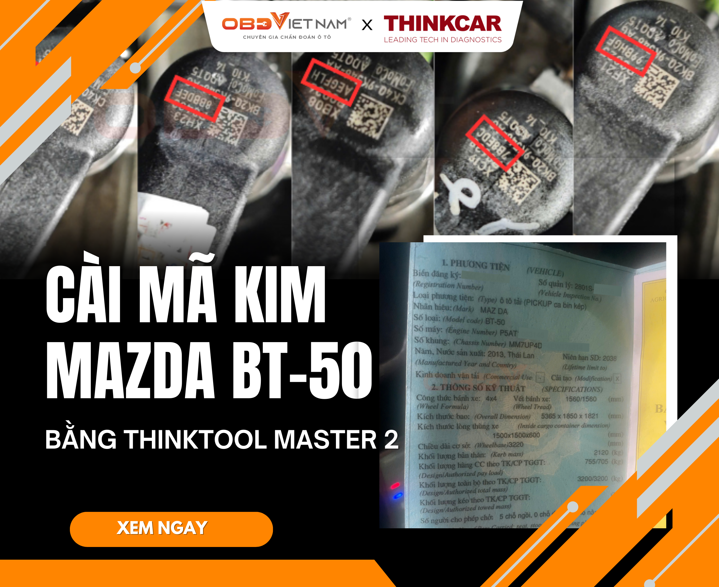 Hướng Dẫn Cài Mã Kim Phun Mazda Bt-50 2013 (Động Cơ P5at) Bằng Thinktool Master 2