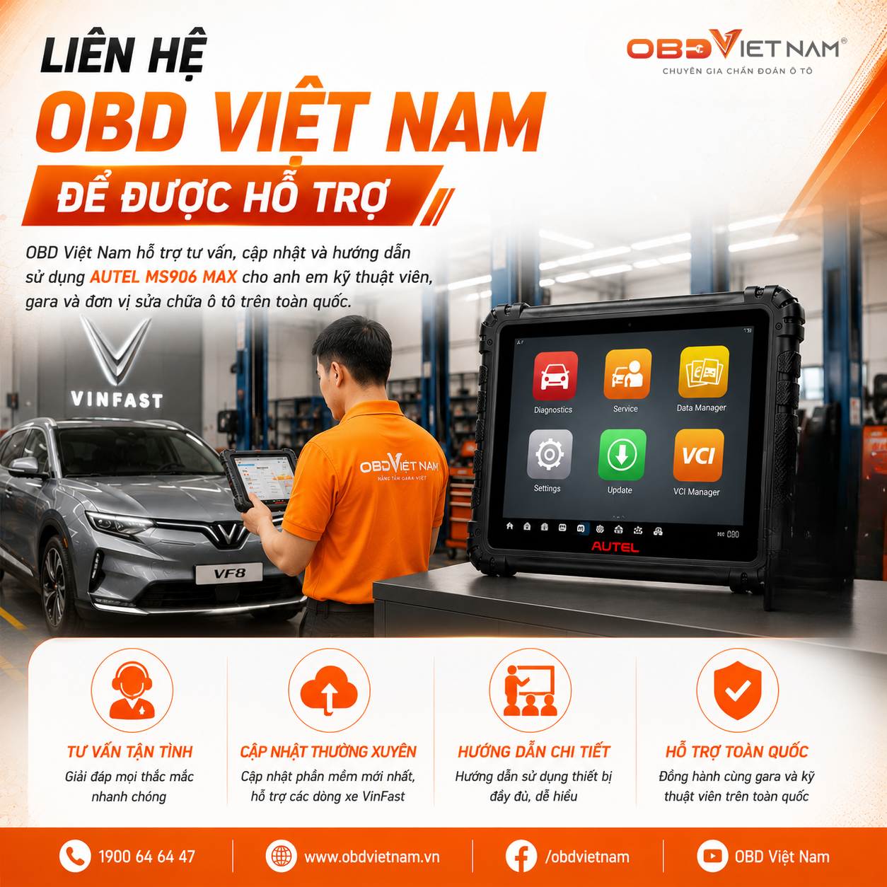 autel ms906 max đã cập nhật test xe điện Vinfast tại OBD Việt Nam autel ms906 max đã cập nhật test xe điện Vinfast tại OBD Việt Nam