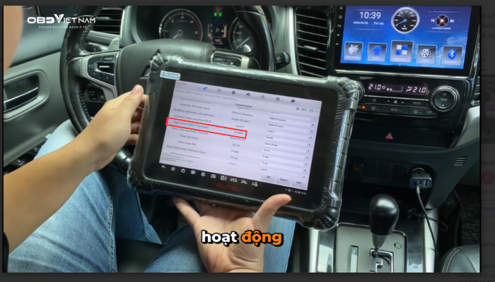 Hướng Dẫn Kích Hoạt Tính Năng Mở Khóa Cửa Khi Về Số P Trên Mitsubishi Triton 2018 Bằng Autel Ms906 Max